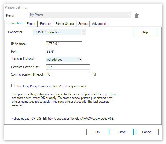 Connection - Repetier Software